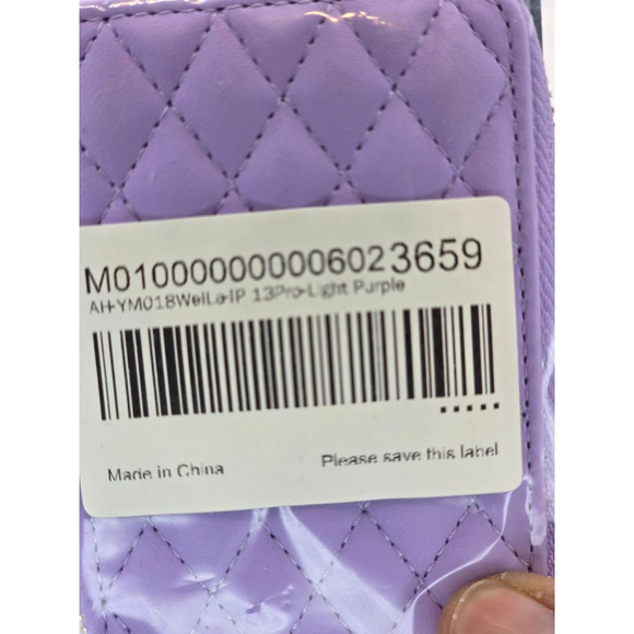 Purple Leather Wallet Case for iPhone 13 Pro Max / 13 Pro / 13 Plus - Picture 6 of 6